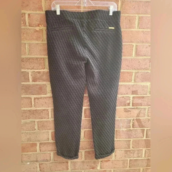 Michael Kors textured pattern ankle length gold hardware logo pants - Picture 2 of 8